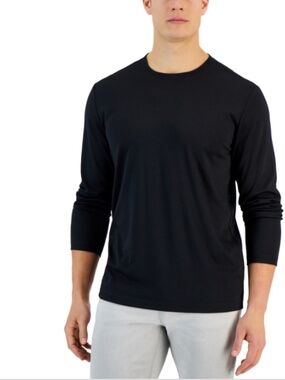Alfani Alfatech Long Sleeve Crewneck T-Shirt, SIZE 3XL NWT